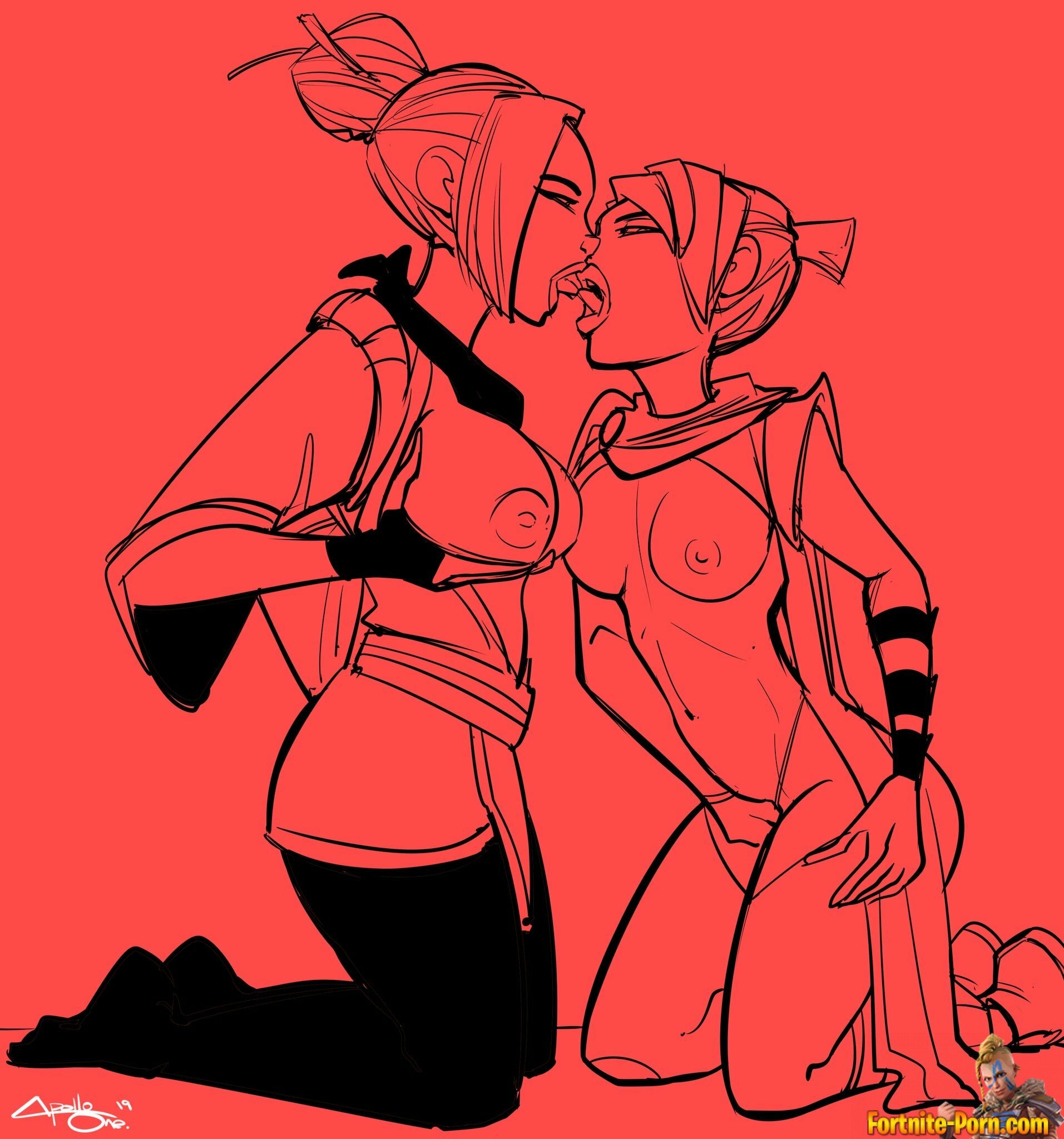 Sketch of Red Jade and Sarah. ⚔ * Fortnite Porn.
